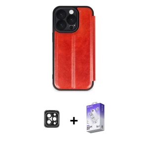 ieg™ iPhone 16 Pro Max Kılıf Zirve Yansıma Serisi - Siyah Bilvis 5in1 3D Magic Cam Ekran Koruyucu + PVD Metal Kamera Lens - SH