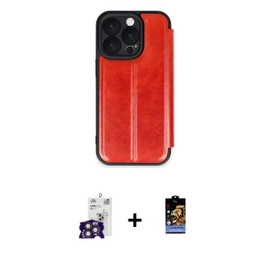 ieg™ iPhone 16 Pro Max Kılıf Zirve Yansıma Serisi - Siyah Buffer Hayalet Cam Ekran Koruyucu + Bilvis Titan Kamera Lens - TMGI