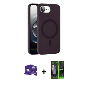 ieg™ iPhone 16E Kılıf Çekirdek Modern Prime - Şeffaf 360 Full Body Arka Koruyucu + Bilvis Titan Kamera Lens - BZ