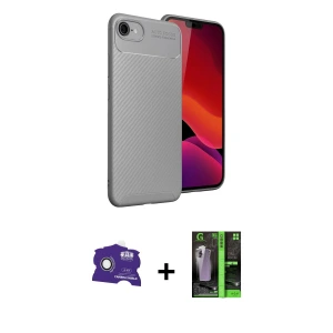 ieg™ iPhone 16E Kılıf Eksen Form Prime - Şeffaf 360 Full Body Arka Koruyucu + Bilvis Titan Kamera Lens - BZ