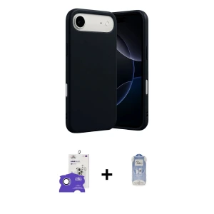 ieg™ iPhone 17 Air Kılıf Ahenk Serisi - Siyah Joko Magic 5D Cam + Bilvis Titan Kamera Lens - GS