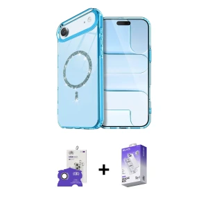 ieg™ iPhone 17 Air Kılıf Kıvılcım Form Prime - Siyah Bilvis 5in1 3D Magic Cam Ekran Koruyucu + Bilvis Titan Kamera Lens - GD