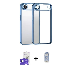 ieg™ iPhone 17 Air Kılıf Vadi Minimal - Siyah Joko Magic 5D Cam + Bilvis Titan Kamera Lens - GS