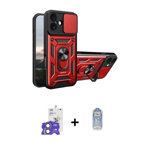 ieg™ iPhone 17 Kılıf Ahenk Klasik - Siyah Joko Magic 5D Cam + Bilvis Titan Kamera Lens - AKYL
