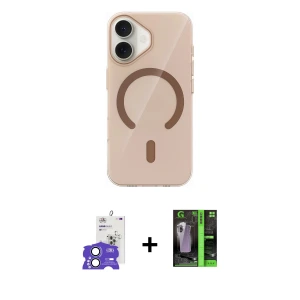ieg™ iPhone 17 Kılıf Pusula Form Özel Seri - Şeffaf 360 Full Body Arka Koruyucu + Bilvis Titan Kamera Lens - AKMI