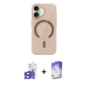 ieg™ iPhone 17 Kılıf Pusula Form Özel Seri - Siyah Bilvis 5in1 3D Magic Cam Ekran Koruyucu + Bilvis Titan Kamera Lens - SH