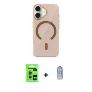 ieg™ iPhone 17 Kılıf Pusula Form Özel Seri - Siyah Joko Magic 5D Cam + Raze Metal Kamera Lens - AKMR