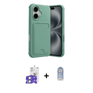 ieg™ iPhone 17 Kılıf Vadi Çizgi Prime - Siyah Joko Magic 5D Cam + Bilvis Titan Kamera Lens - AKYL