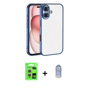 ieg™ iPhone 17 Kılıf Vadi Minimal - Siyah Joko Magic 5D Cam + Raze Metal Kamera Lens - GS