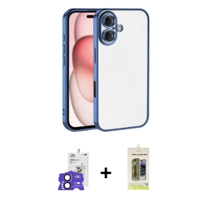 ieg™ iPhone 17 Kılıf Vadi Minimal - Siyah Joko Magic 5D Hayalet Cam + Bilvis Titan Kamera Lens - SH