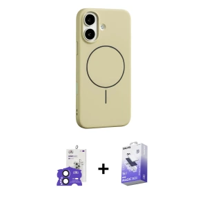 ieg™ iPhone 17 Kılıf Yankı Form Serisi - Siyah Bilvis 5in1 5D Magic Hayalet Cam Ekran Koruyucu + Bilvis Titan Kamera Lens - SH