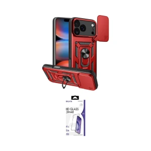 ieg™ iPhone 17 Pro Kılıf Ahenk Klasik - Siyah Bilvis 3X AR HD Cam Ekran Koruyucu