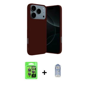 ieg™ iPhone 17 Pro Kılıf Ahenk Serisi - Siyah Joko Magic 5D Cam + Raze Metal Kamera Lens - GI