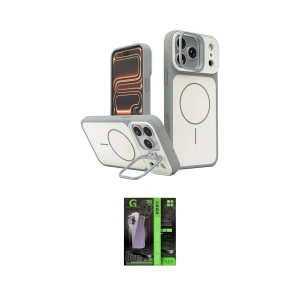 ieg™ iPhone 17 Pro Kılıf İz Modern Prime - Şeffaf 360 Full Body Arka Koruyucu