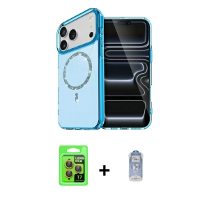 ieg™ iPhone 17 Pro Kılıf Kıvılcım Form Prime - Siyah Joko Magic 5D Cam + Raze Metal Kamera Lens - TU