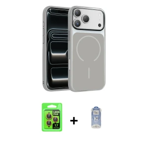 ieg™ iPhone 17 Pro Kılıf Kıvılcım Klasik - Siyah Joko Magic 5D Cam + Raze Metal Kamera Lens - TU