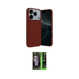 ieg™ iPhone 17 Pro Kılıf Kozmos Yansıma Özel Seri - Siyah 360 Mat Full Body Arka Koruyucu