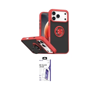 ieg™ iPhone 17 Pro Kılıf Yörünge Çizgi - Siyah Bilvis 3X AR HD Cam Ekran Koruyucu