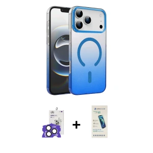 ieg™ iPhone 17 Pro Max Kılıf Ahenk Doku Özel Seri - Şeffaf Pasifik Cam Ekran Koruyucu + Bilvis Titan Kamera Lens - NLGY