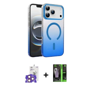 ieg™ iPhone 17 Pro Max Kılıf Ahenk Doku Özel Seri - Siyah 360 Mat Full Body Arka Koruyucu + Bilvis Titan Kamera Lens - TU