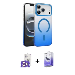 ieg™ iPhone 17 Pro Max Kılıf Ahenk Doku Özel Seri - Siyah Bilvis 5in1 5D Magic Hayalet Cam Ekran Koruyucu + Bilvis Titan Kamera Lens - TU