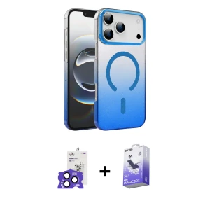 ieg™ iPhone 17 Pro Max Kılıf Ahenk Doku Özel Seri - Siyah Bilvis 5in1 5D Magic Hayalet Cam Ekran Koruyucu + Bilvis Titan Kamera Lens - LT