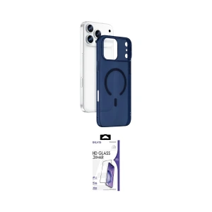 ieg™ iPhone 17 Pro Max Kılıf Ahenk Minimal Serisi - Siyah Bilvis 3X AR HD Cam Ekran Koruyucu