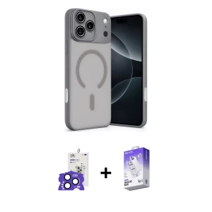 ieg™ iPhone 17 Pro Max Kılıf Çekirdek Klasik Özel Seri - Siyah Bilvis 5in1 3D Magic Cam Ekran Koruyucu + Bilvis Titan Kamera Lens - LT