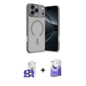 ieg™ iPhone 17 Pro Max Kılıf Çekirdek Klasik Özel Seri - Siyah Bilvis 5in1 5D Magic Hayalet Cam Ekran Koruyucu + Bilvis Titan Kamera Lens - NLGY