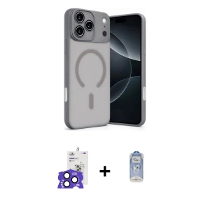 ieg™ iPhone 17 Pro Max Kılıf Çekirdek Klasik Özel Seri - Siyah Joko Magic 5D Cam + Bilvis Titan Kamera Lens - LT