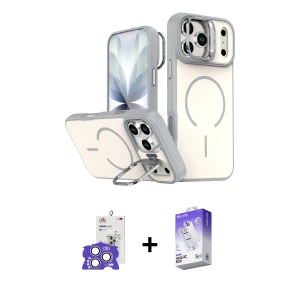 ieg™ iPhone 17 Pro Max Kılıf Çekirdek Klasik - Siyah Bilvis 5in1 3D Magic Cam Ekran Koruyucu + Bilvis Titan Kamera Lens - GS