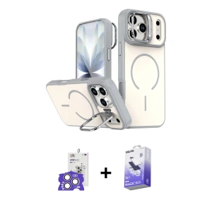 ieg™ iPhone 17 Pro Max Kılıf Çekirdek Klasik - Siyah Bilvis 5in1 5D Magic Hayalet Cam Ekran Koruyucu + Bilvis Titan Kamera Lens - GS
