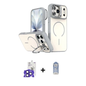 ieg™ iPhone 17 Pro Max Kılıf Çekirdek Klasik - Siyah Joko Magic 5D Cam + Bilvis Titan Kamera Lens - LT