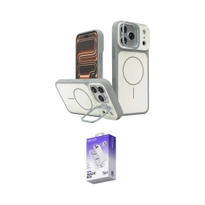 ieg™ iPhone 17 Pro Max Kılıf İz Modern Prime - Siyah Bilvis 5in1 3D Magic Cam Ekran Koruyucu