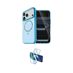 ieg™ iPhone 17 Pro Max Kılıf Kıvılcım Form Prime - Siyah 3D Antistatik Seramik Nano Ekran Koruyucu