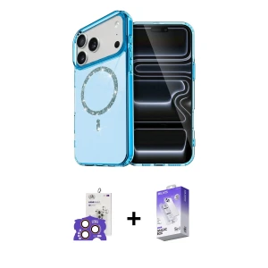 ieg™ iPhone 17 Pro Max Kılıf Kıvılcım Form Prime - Siyah Bilvis 5in1 3D Magic Cam Ekran Koruyucu + Bilvis Titan Kamera Lens - TU