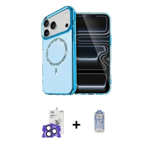 ieg™ iPhone 17 Pro Max Kılıf Kıvılcım Form Prime - Siyah Joko Magic 5D Cam + Bilvis Titan Kamera Lens - NLGY