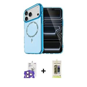 ieg™ iPhone 17 Pro Max Kılıf Kıvılcım Form Prime - Siyah Joko Magic 5D Hayalet Cam + Bilvis Titan Kamera Lens - TU
