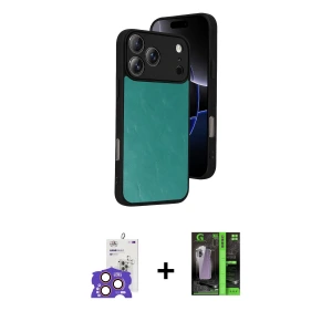 ieg™ iPhone 17 Pro Max Kılıf Kıvılcım Işık Serisi - Şeffaf 360 Full Body Arka Koruyucu + Bilvis Titan Kamera Lens - TU