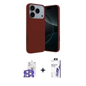 ieg™ iPhone 17 Pro Max Kılıf Kozmos Yansıma Özel Seri - Siyah Bilvis 3X AR HD Cam Ekran Koruyucu + Bilvis Titan Kamera Lens - GS