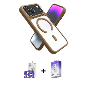 ieg™ iPhone 17 Pro Max Kılıf Nova Yansıma Serisi - Siyah Bilvis 5in1 3D Magic Cam Ekran Koruyucu + Bilvis Titan Kamera Lens - GS