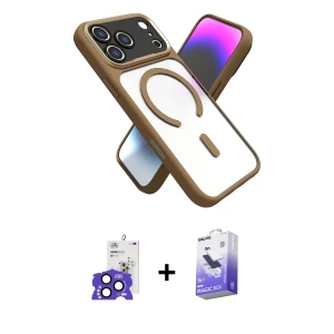 ieg™ iPhone 17 Pro Max Kılıf Nova Yansıma Serisi - Siyah Bilvis 5in1 5D Magic Hayalet Cam Ekran Koruyucu + Bilvis Titan Kamera Lens - LT