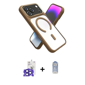 ieg™ iPhone 17 Pro Max Kılıf Nova Yansıma Serisi - Siyah Joko Magic 5D Cam + Bilvis Titan Kamera Lens - LT