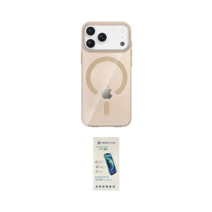 ieg™ iPhone 17 Pro Max Kılıf Pusula Form Özel Seri - Şeffaf Pasifik Cam Ekran Koruyucu