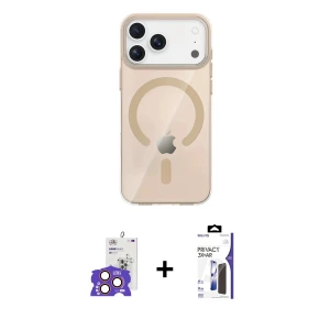 ieg™ iPhone 17 Pro Max Kılıf Pusula Form Özel Seri - Siyah Bilvis 3X AR Hayalet Cam Ekran Koruyucu + Bilvis Titan Kamera Lens - TU