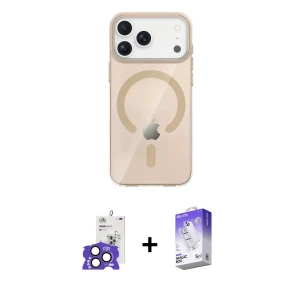ieg™ iPhone 17 Pro Max Kılıf Pusula Form Özel Seri - Siyah Bilvis 5in1 3D Magic Cam Ekran Koruyucu + Bilvis Titan Kamera Lens - NLGY