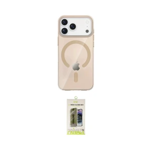 ieg™ iPhone 17 Pro Max Kılıf Pusula Form Özel Seri - Siyah Joko Magic 5D Hayalet Cam