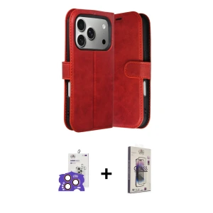 ieg™ iPhone 17 Pro Max Kılıf Siluet Işık Serisi - Siyah Bilvis 3D Cam Ekran Koruyucu + Bilvis Titan Kamera Lens - TU