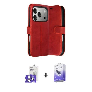 ieg™ iPhone 17 Pro Max Kılıf Siluet Işık Serisi - Siyah Bilvis 5in1 5D Magic Hayalet Cam Ekran Koruyucu + Bilvis Titan Kamera Lens - GS