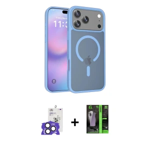 ieg™ iPhone 17 Pro Max Kılıf Siluet Minimal Prime - Siyah 360 Mat Full Body Arka Koruyucu + Bilvis Titan Kamera Lens - NLGY